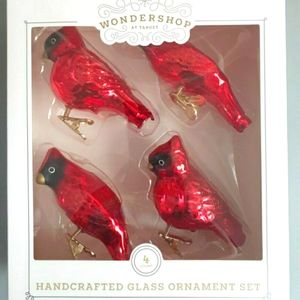 Target Glass Cardinal Christmas Ornaments
